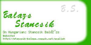 balazs stancsik business card